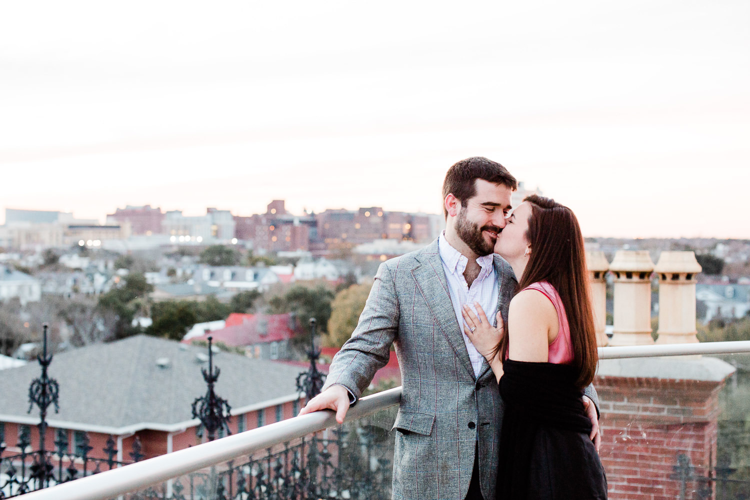 Proposal at the Wentworth Mansion rooftop