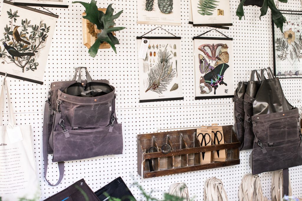 Flora, Asheville - pegboard with utensils
