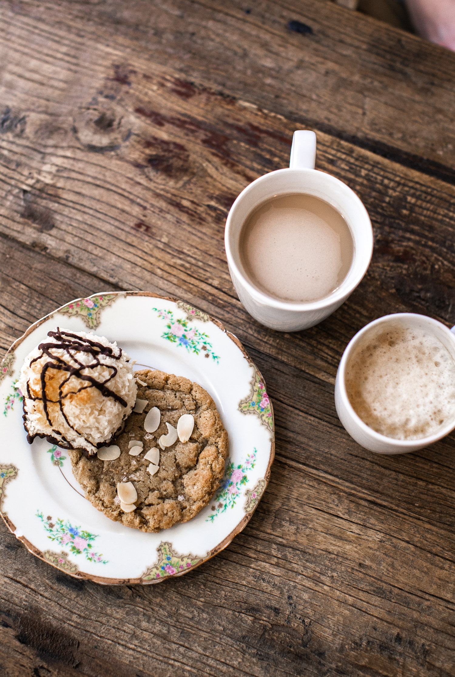 Flora, Asheville - coffee and cookies