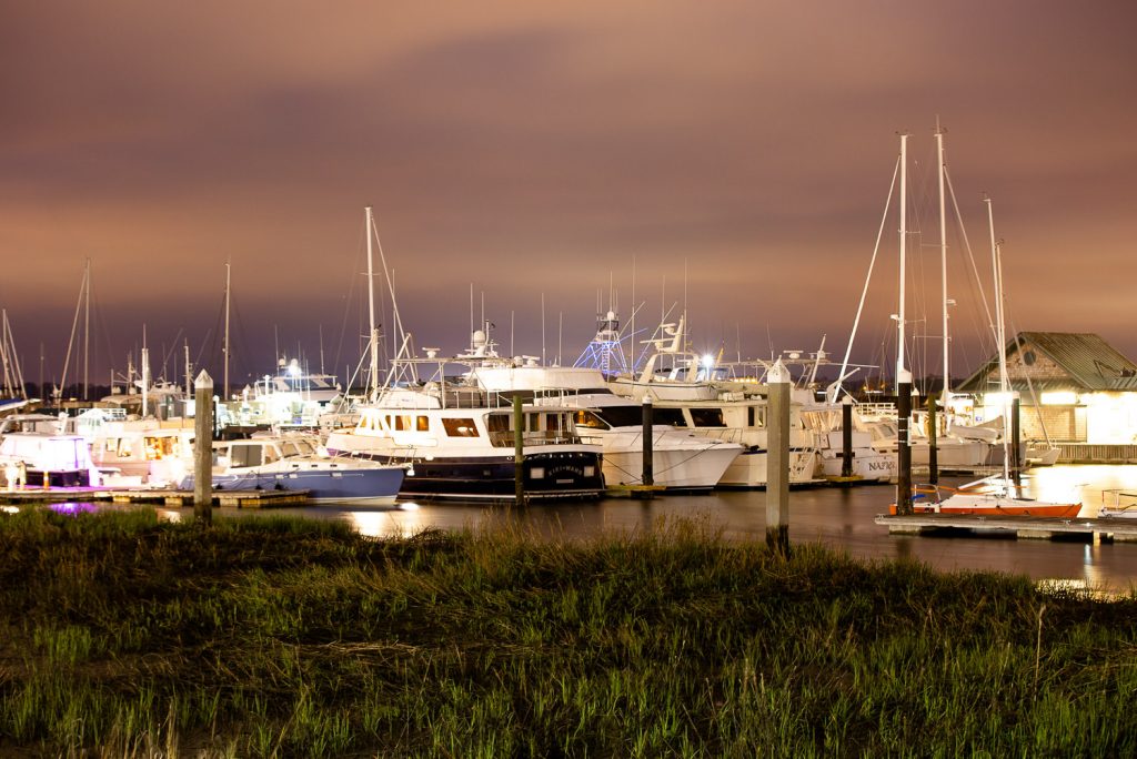 Charleston Yacht Club at night