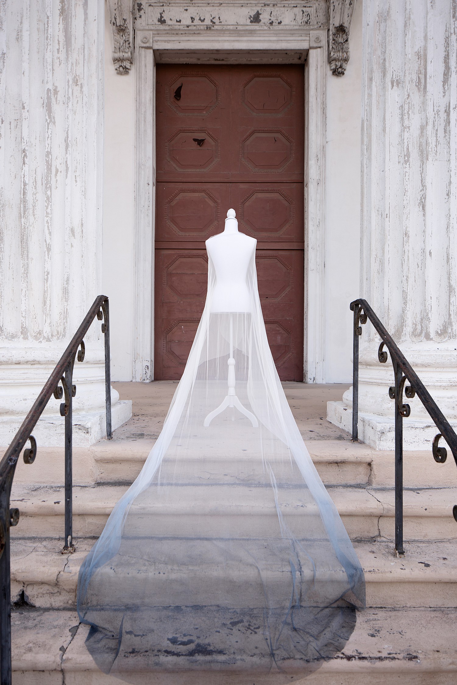 Balayage Modern Bridal Veil