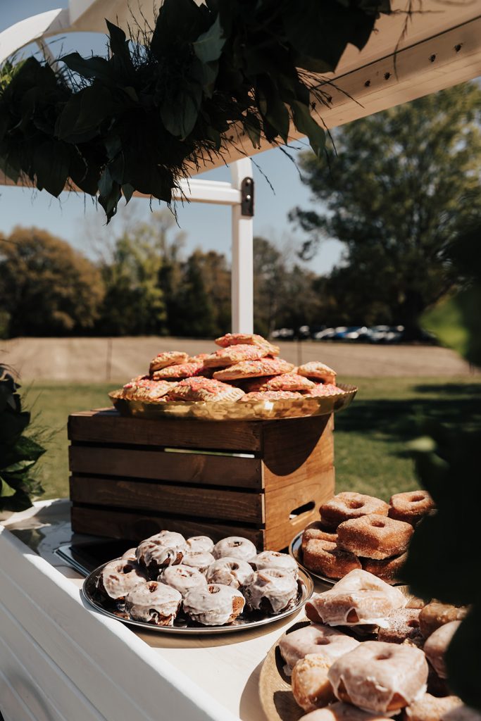Delicious donuts served at a brunch wedding in Charleston