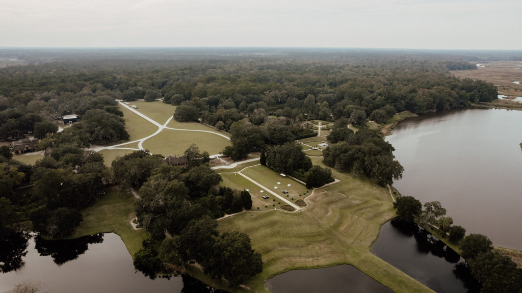 Arial photo of Middleton Place plantation