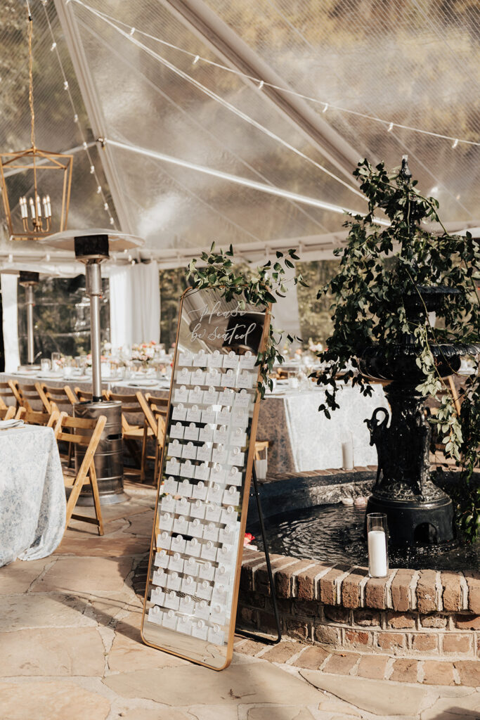 Legare Waring House wedding setup with transparent tent