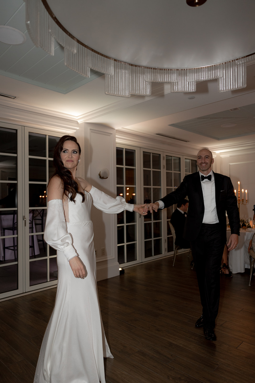 Bride and groom having first dance at Hotel Bennett Observatory