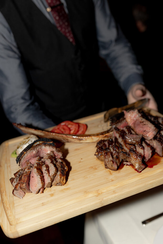 Meat selection at Halls Chophouse for the wedding guest